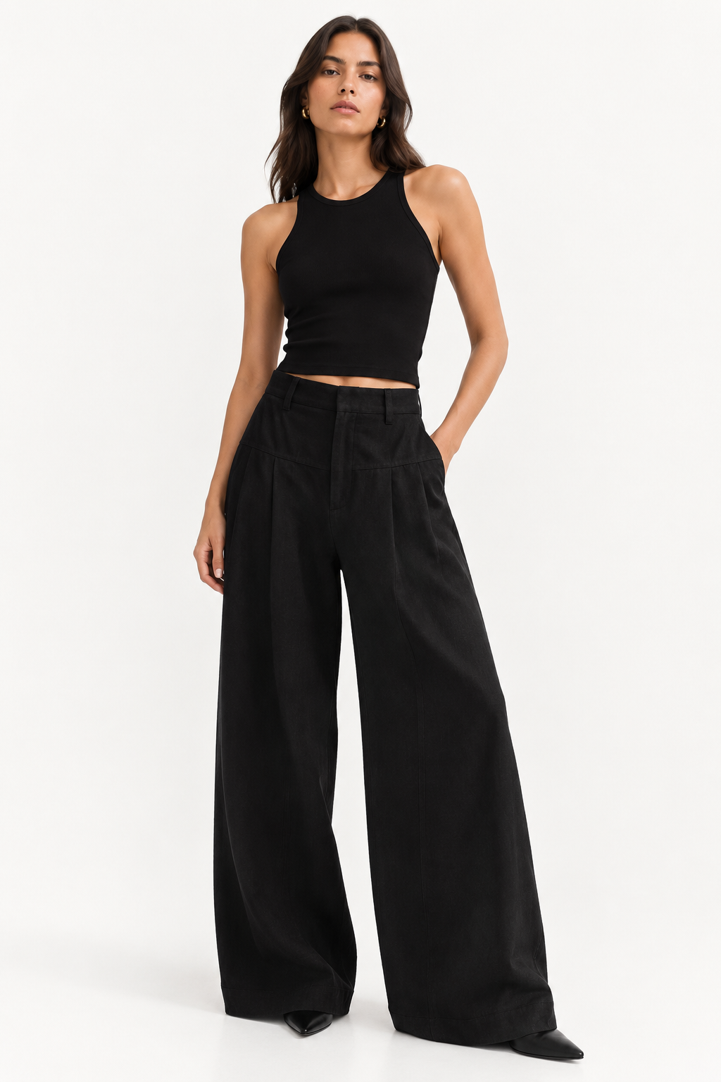 White Cotton Linen Pants Women Wide Leg Formal Trousers Summer Straight Leg Suit Pants High Waist Ladies Formal Pants Loose