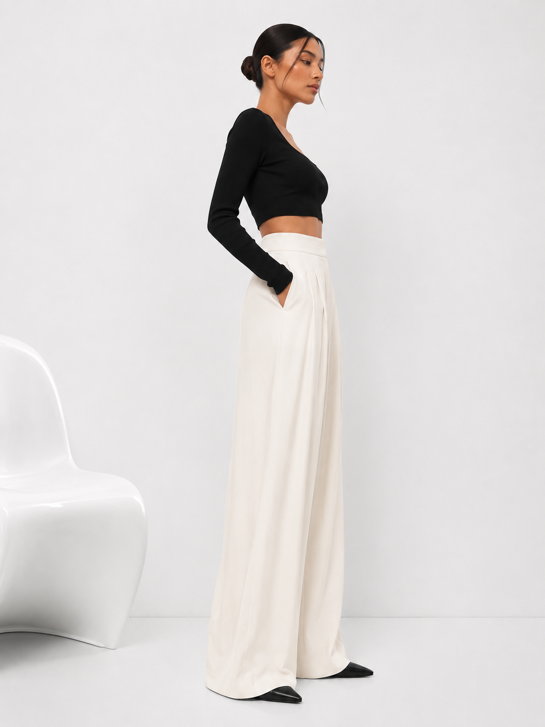 Woman Trousers Trends 2025 Wide Leg With Pockets Autumn Comfortable Stretch Casual One Size Classic Xxl Slacks G Pants for Women
