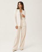 Scarf-Collar Knit Cardigan
