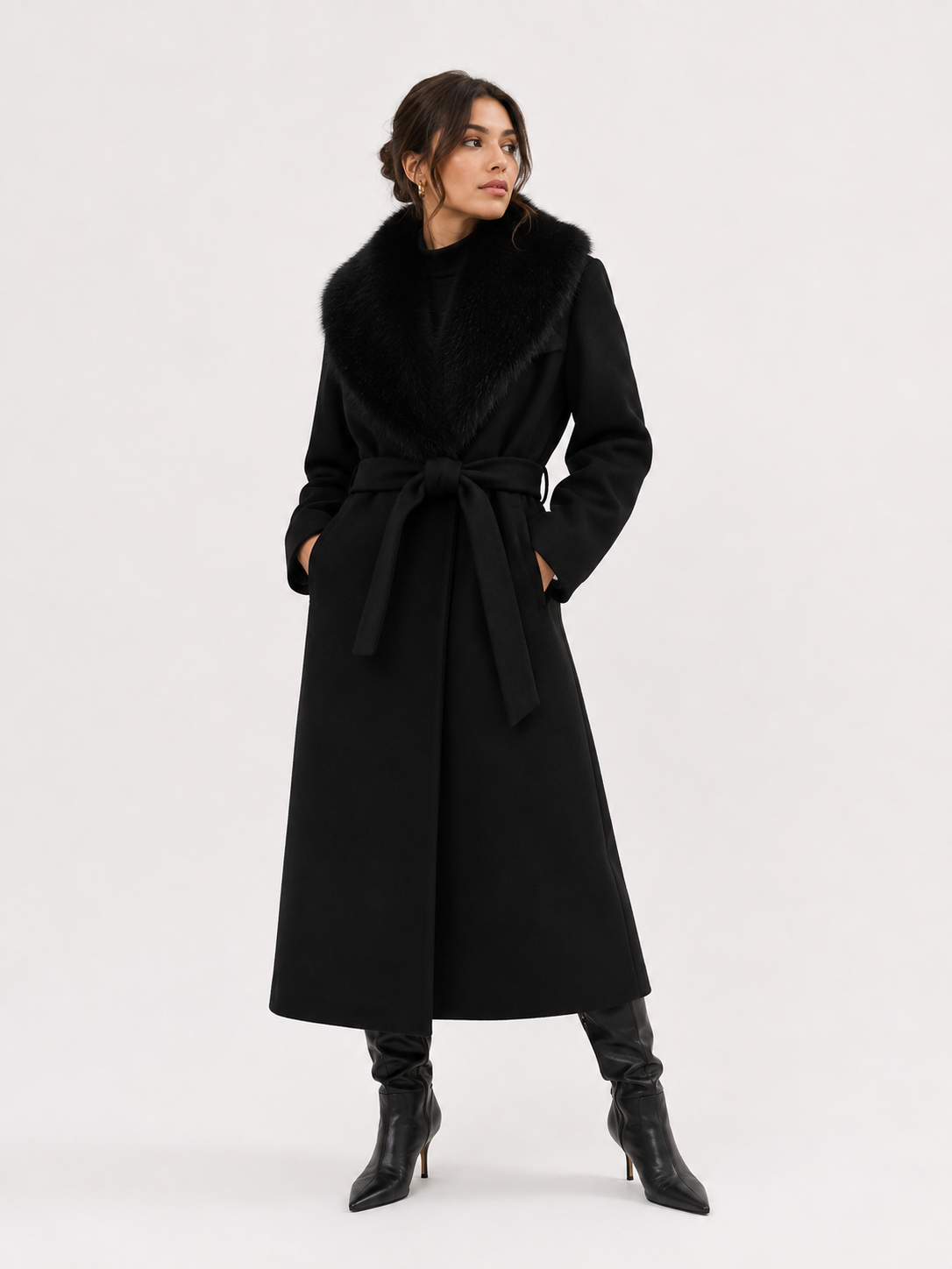 Bordeaux Elegance Longline Coat