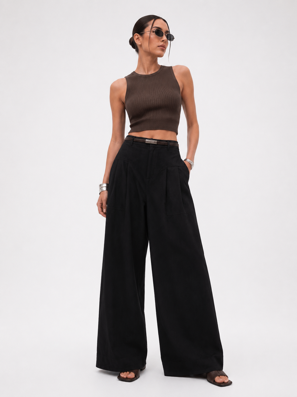 White Cotton Linen Pants Women Wide Leg Formal Trousers Summer Straight Leg Suit Pants High Waist Ladies Formal Pants Loose