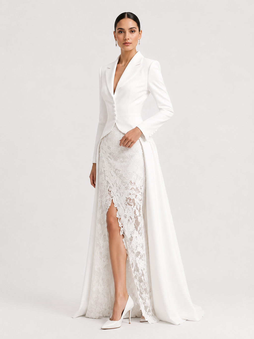 Noir Lace Blazer Dress