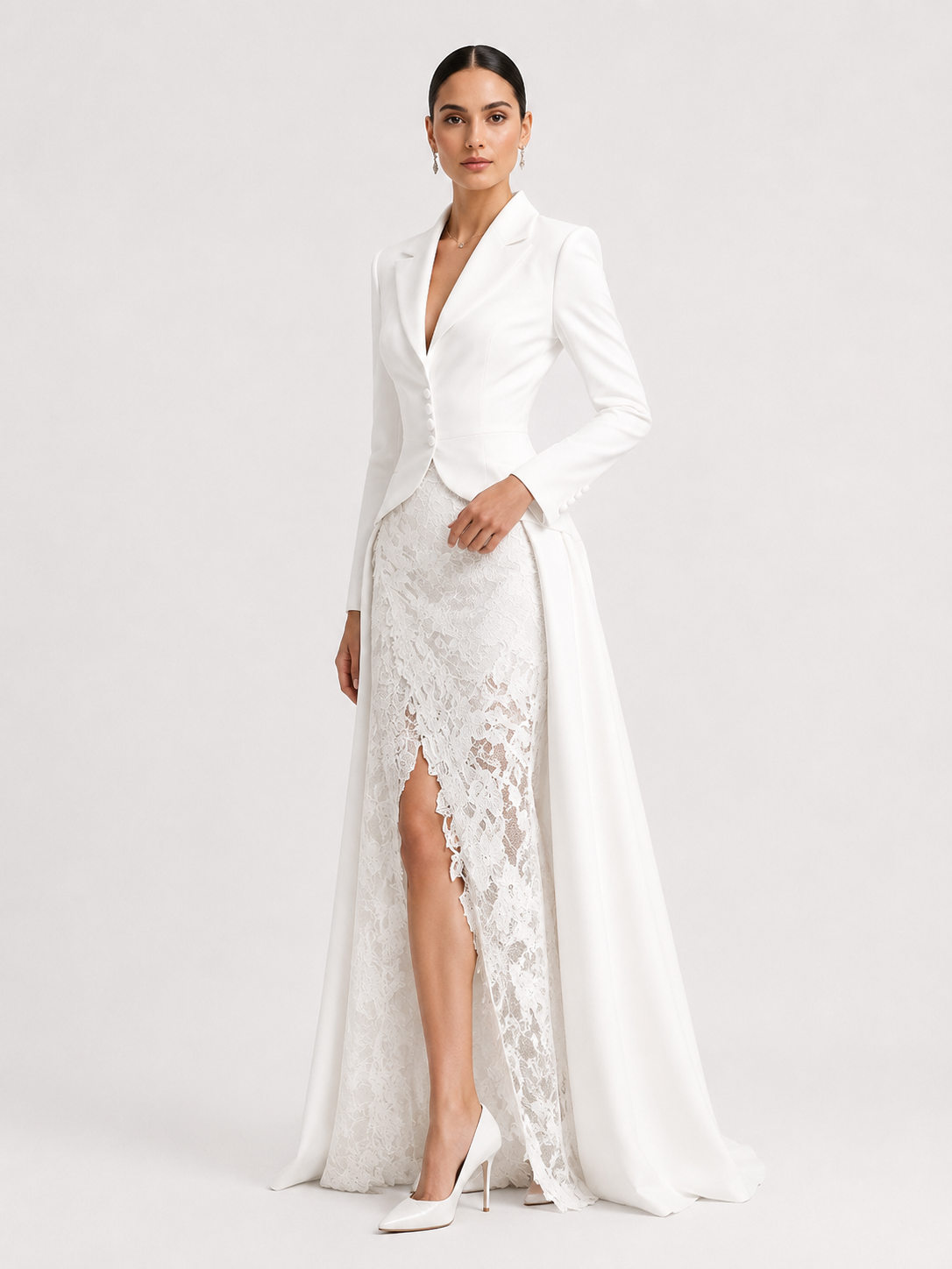 Noir Lace Blazer Dress