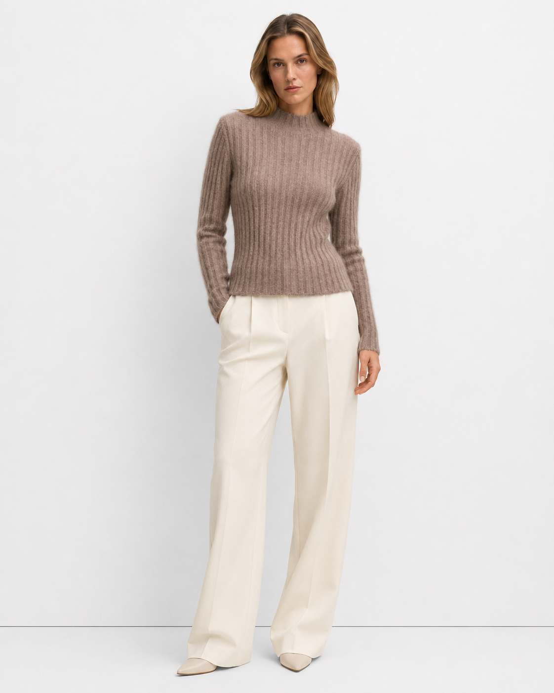 Half-High-Neck Knit Jumper