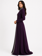 Maxi Dress High Neck Zip-Front