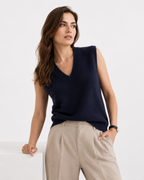 V-Neck Knit Tank Top