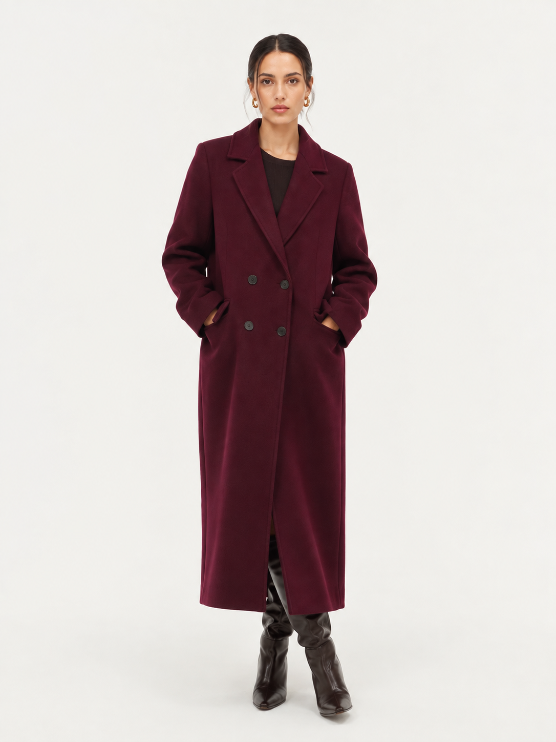 Double-Breasted Longline Coat