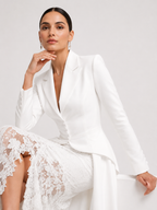 Noir Lace Blazer Dress