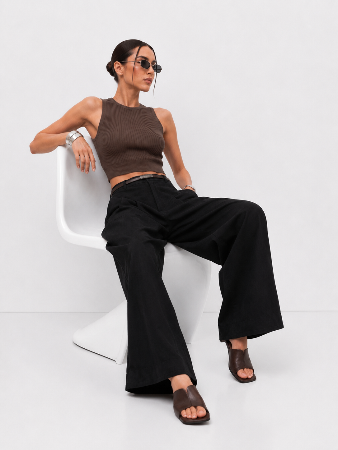 White Cotton Linen Pants Women Wide Leg Formal Trousers Summer Straight Leg Suit Pants High Waist Ladies Formal Pants Loose