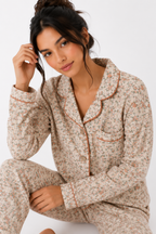 Women’s Cotton Pyjama Set – Long Sleeve Button-Through Top & Full-Length Trousers [PRODUTO PRECISA SER REFEITO]