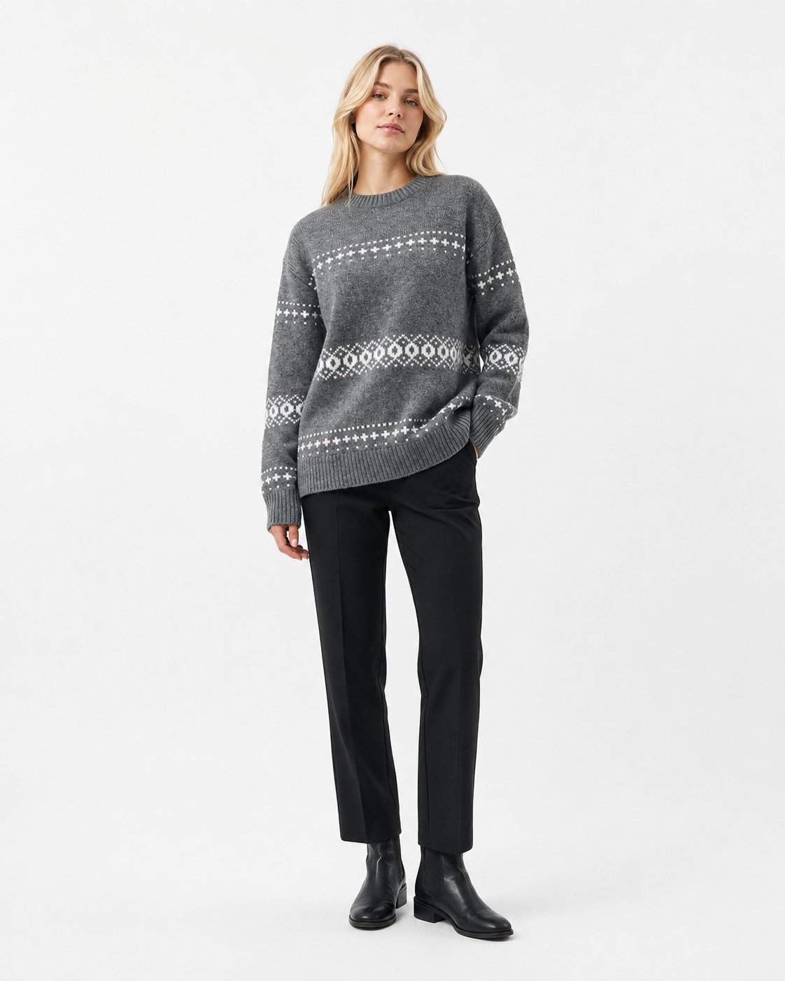 Fair-Isle Crew-Neck Jumper
