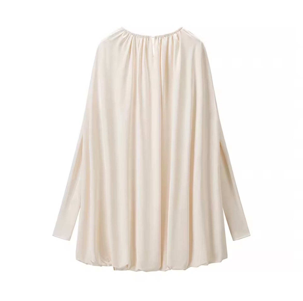 Draped Mini Dress Long Sleeve