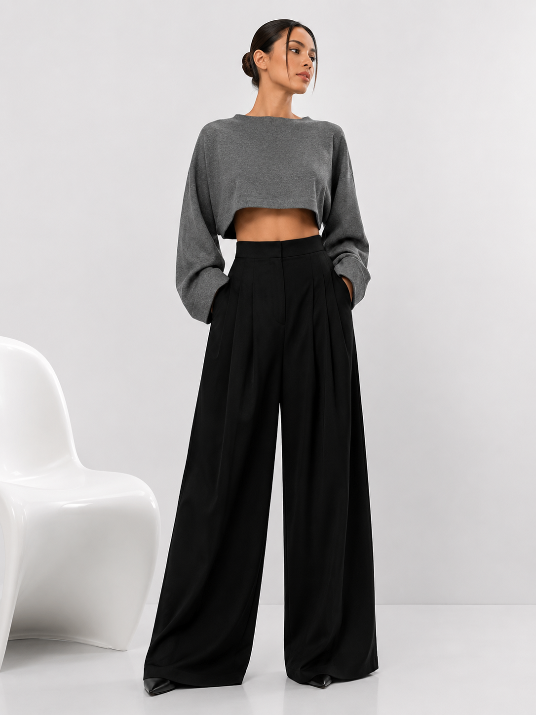 Woman Trousers Trends 2025 Wide Leg With Pockets Autumn Comfortable Stretch Casual One Size Classic Xxl Slacks G Pants for Women