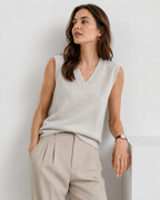 V-Neck Knit Tank Top