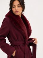 Bordeaux Elegance Longline Coat