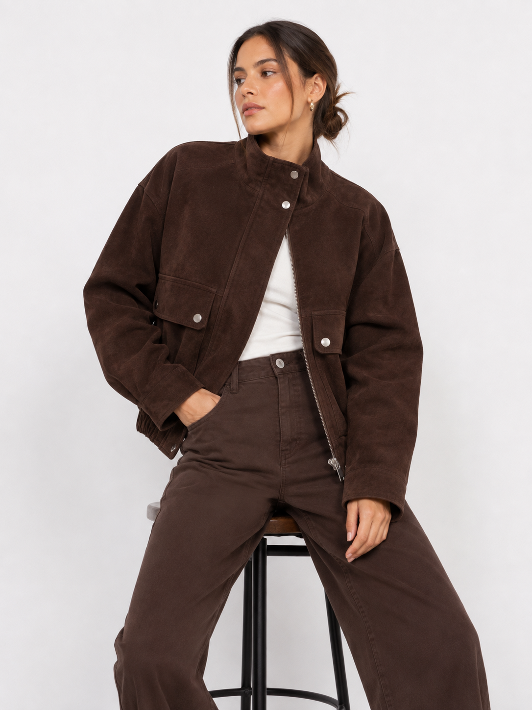 Pocket-Detail Zip Jacket