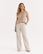 V-Neck Knit Tank Top