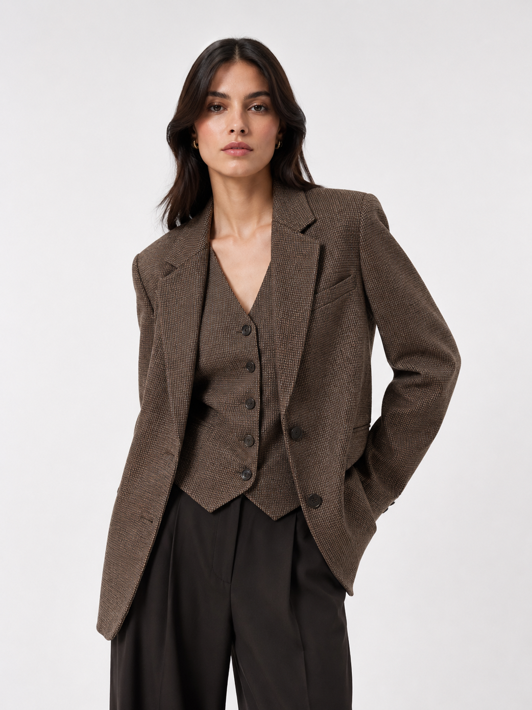 Oversized Tailored Single-Breasted Blazer
