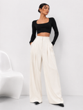 Woman Trousers Trends 2025 Wide Leg With Pockets Autumn Comfortable Stretch Casual One Size Classic Xxl Slacks G Pants for Women