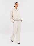 Relaxed Collared Bomber Jacket