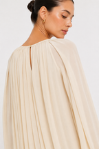 Draped Mini Dress Long Sleeve