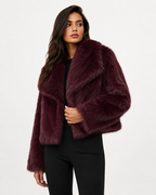 Velvet Plum Luxe Plush Coat
