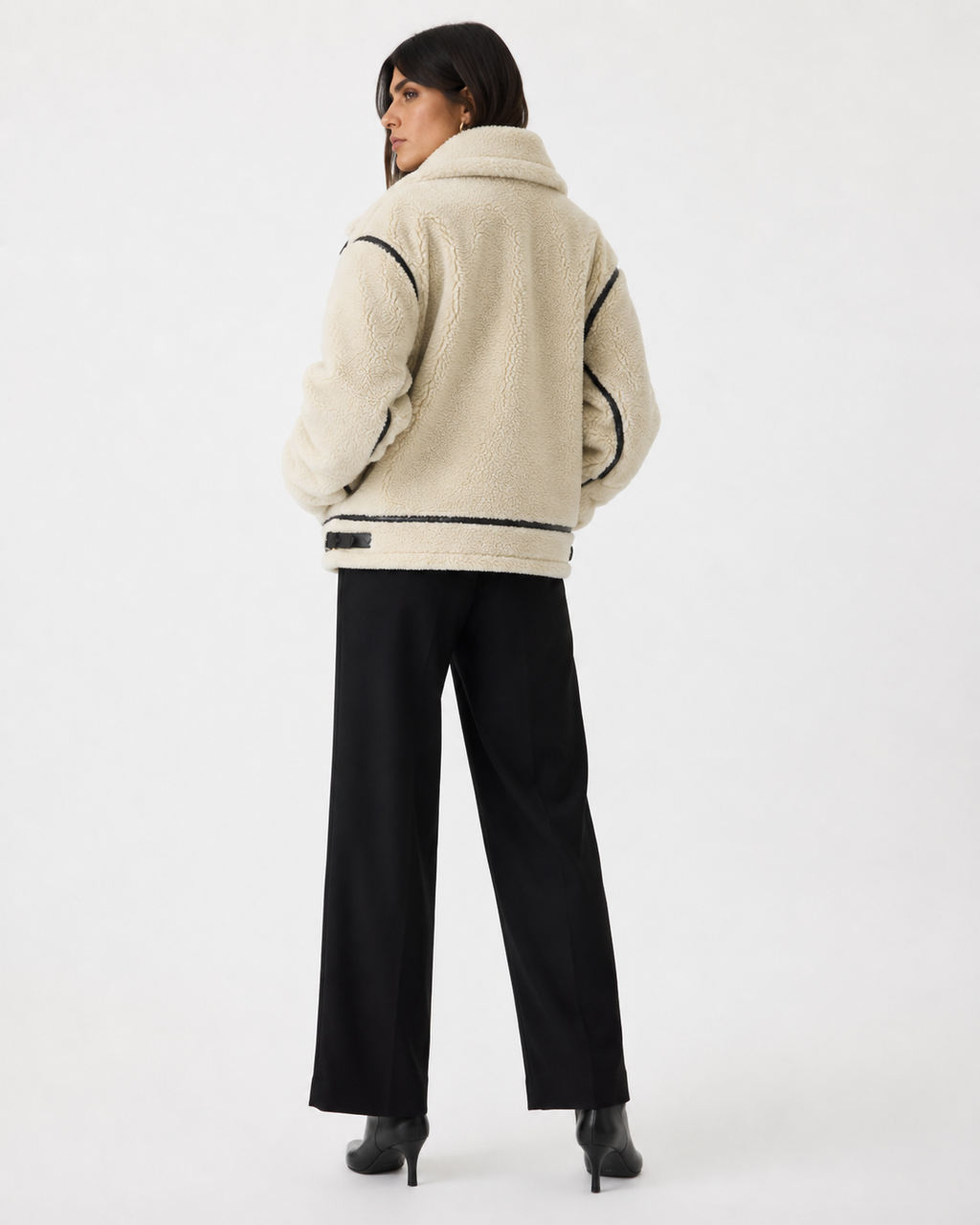 Aviator Shearling-Style Winter Jacket