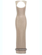 Sheer embellished maxi dress