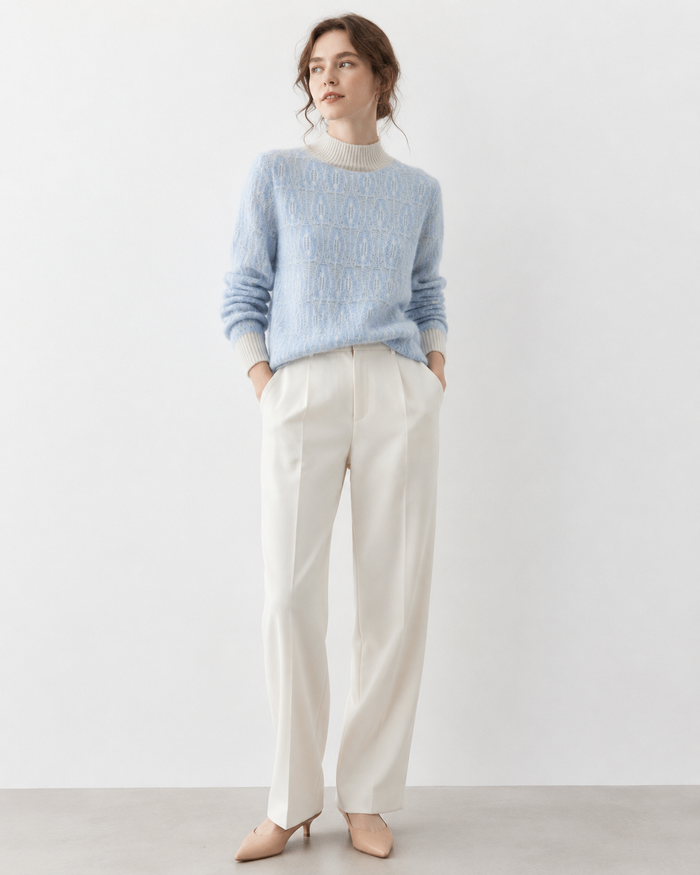 Brushed Mock-Neck Jumper