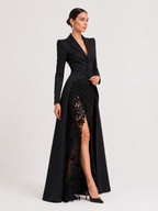 Noir Lace Blazer Dress