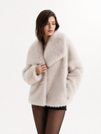 Velvet Plum Luxe Plush Coat