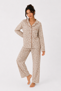 Women’s Cotton Pyjama Set – Long Sleeve Button-Through Top & Full-Length Trousers [PRODUTO PRECISA SER REFEITO]