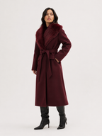 Bordeaux Elegance Longline Coat