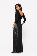 Aurora Gown (Off‑Shoulder + Embellished Slit)