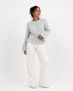 Drawstring Knit Jacket