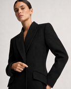 Single-Button High-Collar Coat