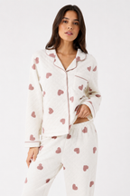 Women’s Cotton Pyjama Set – Long Sleeve Button-Through Top & Full-Length Trousers [PRODUTO PRECISA SER REFEITO]