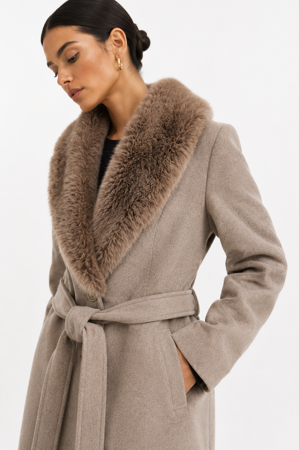 Bordeaux Elegance Longline Coat