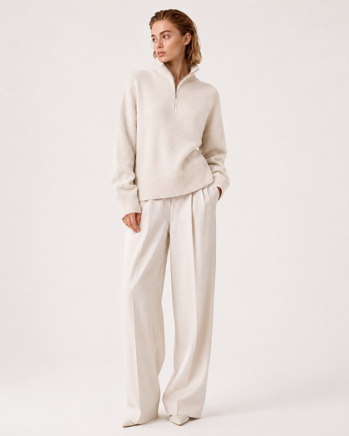 Half-Zip Collared Jumper