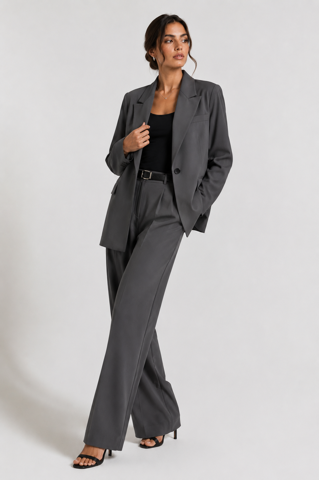 Rive Gauche Oversized Blazer in Deep Brown