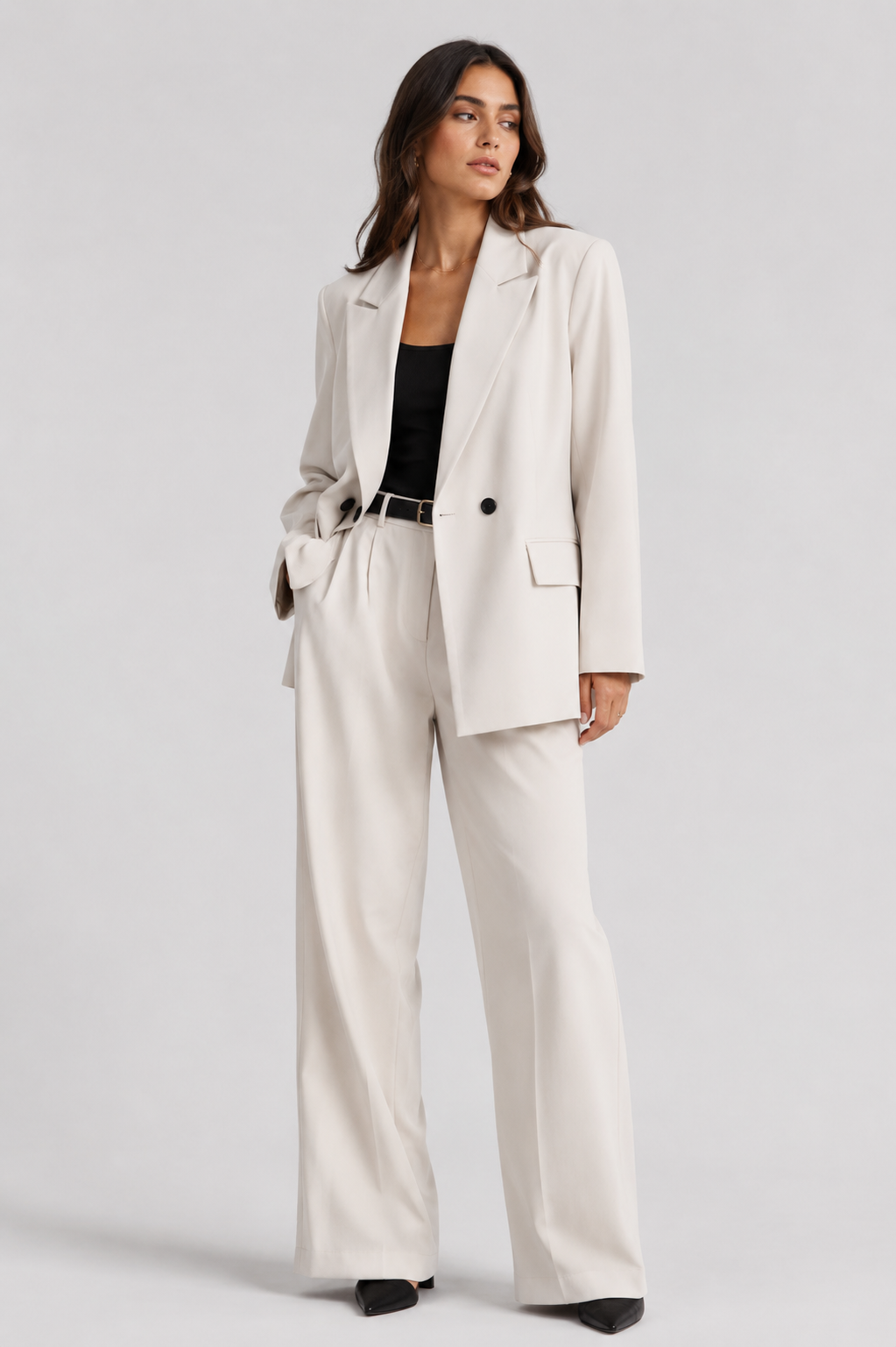 Rive Gauche Oversized Blazer in Deep Brown