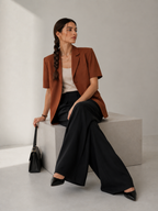 Heritage Short-Sleeve Blazer Jacket.