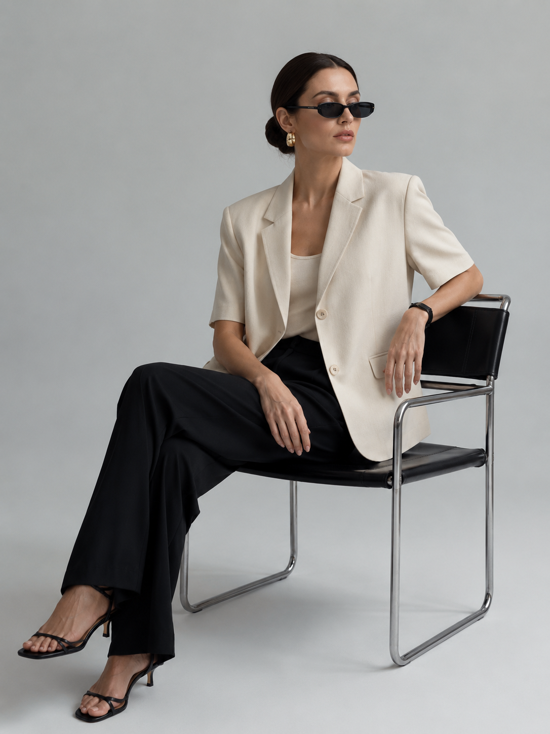 Heritage Short-Sleeve Blazer Jacket.