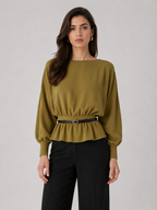 The Belted Boat-Neck Knitted Jumper
