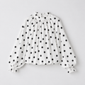 The Gathered Polka Dot Blouse