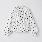 The Gathered Polka Dot Blouse