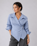 The Asymmetric Poplin Wrap Shirt