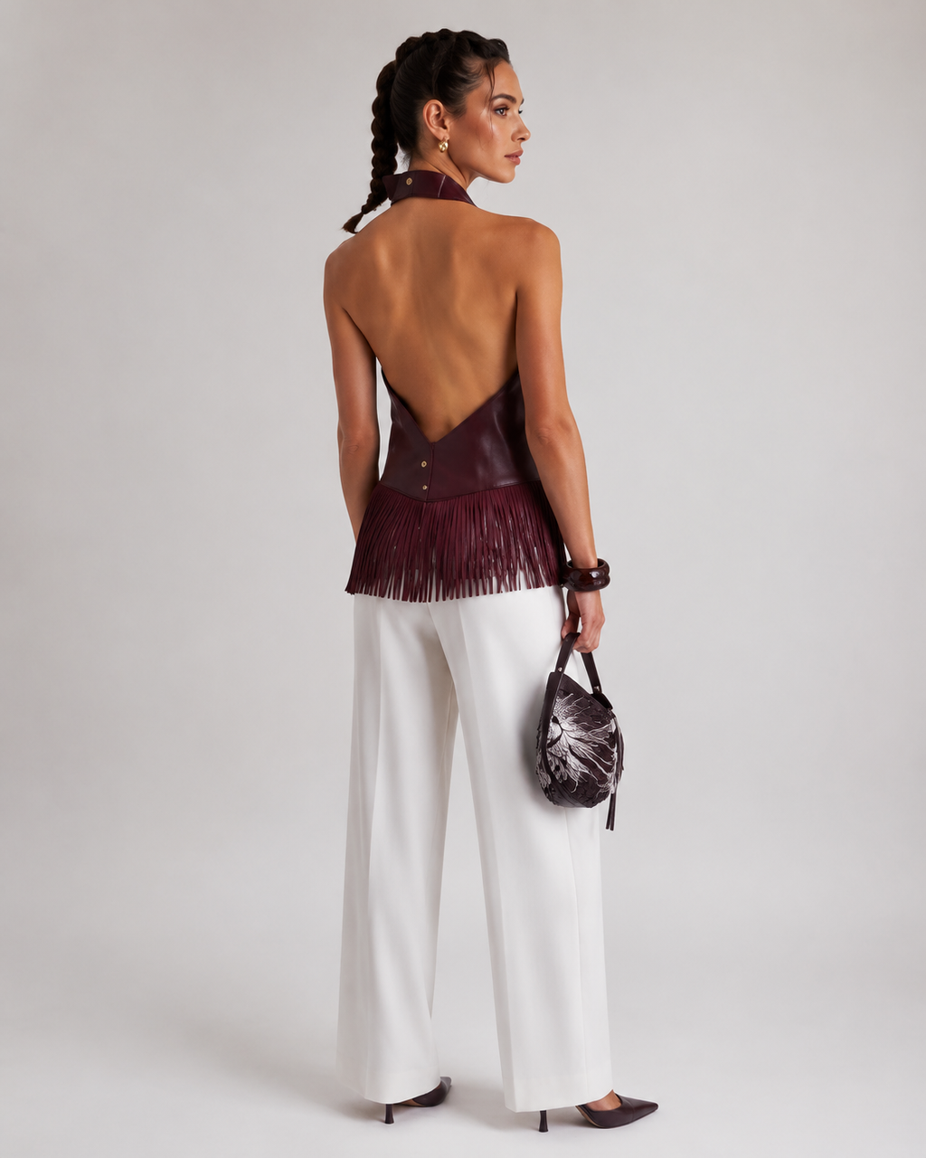 The Fringed Halter Top