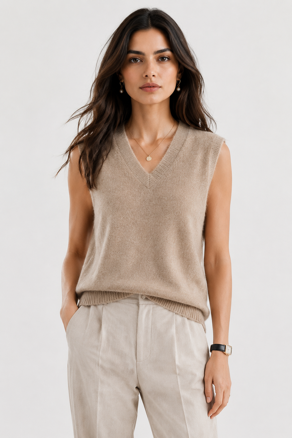 The Merino Wool V-Neck Tank Top