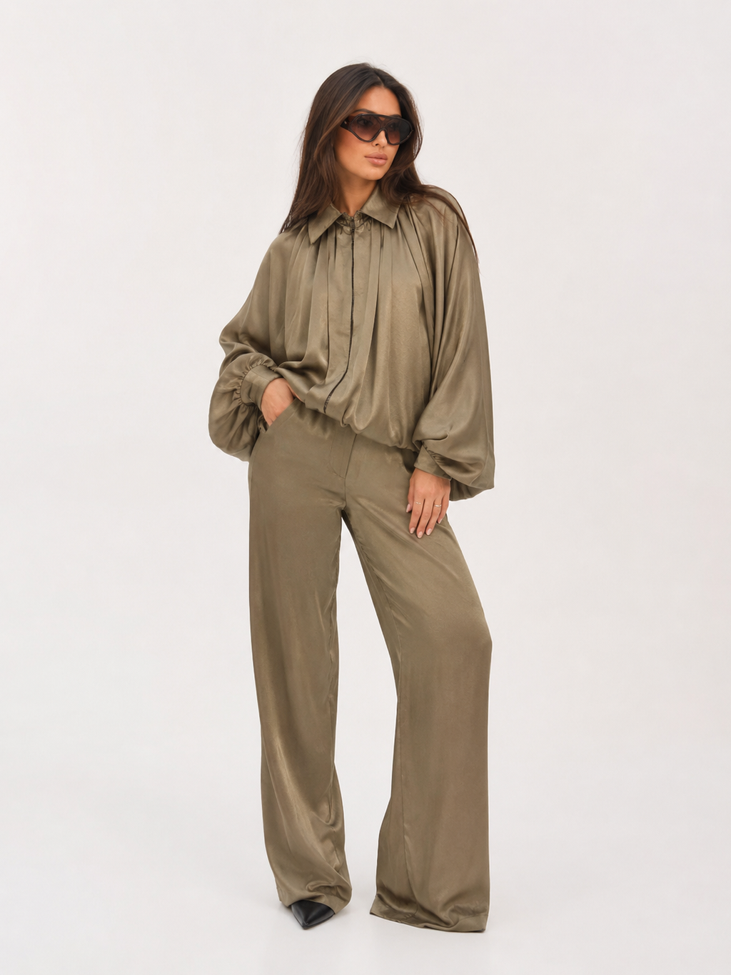 The Voluminous Fluid Bomber Jacket